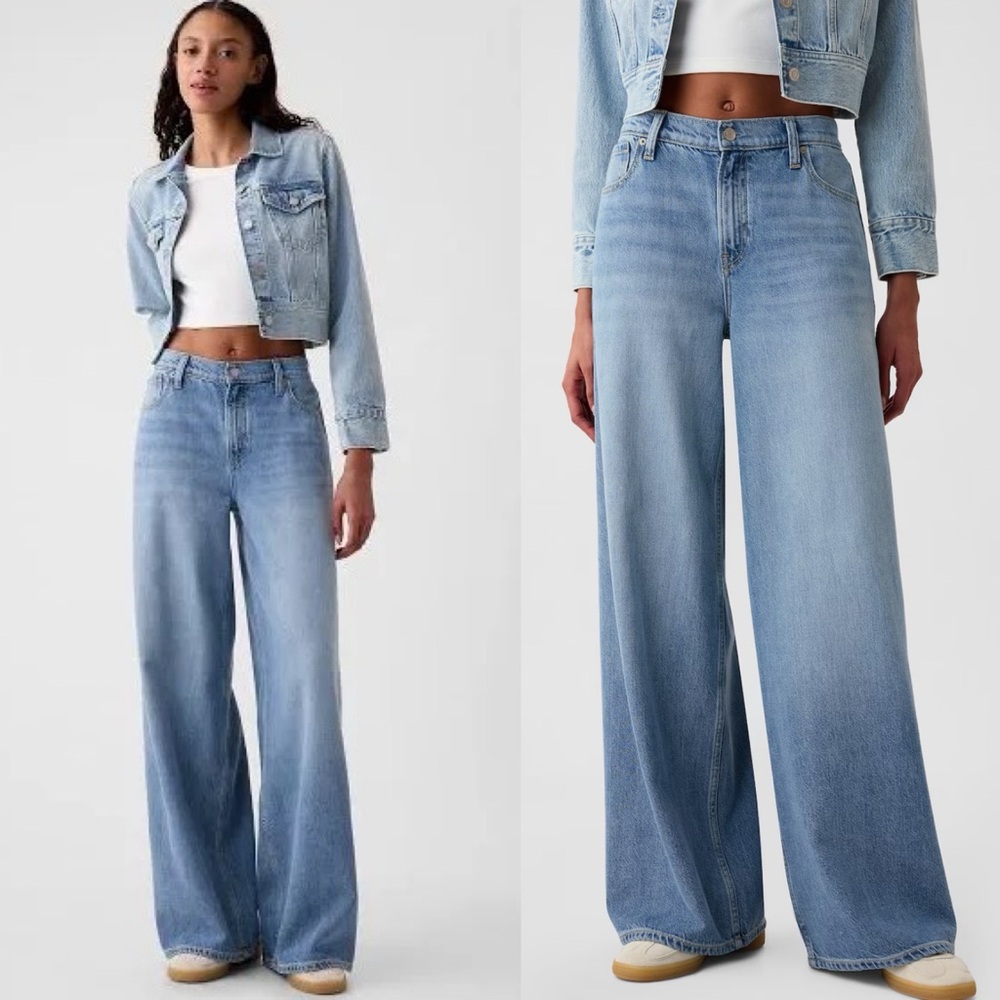Gap Midrise Ultras soft Baggy Jeans Light Wash Size 26